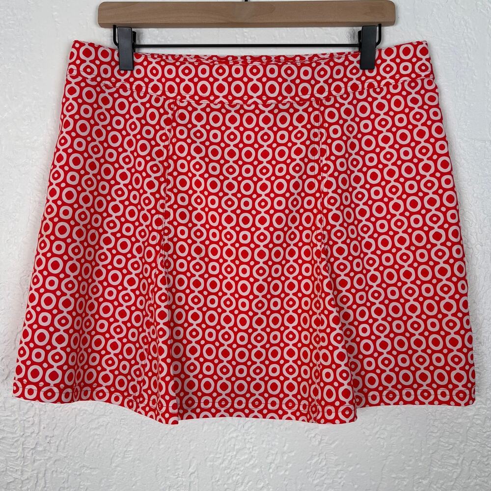 RipSkirt Hawaii Length 1 Wrap Skirt Dotdotdot Red Print Size Large - Picture 2 of 4
